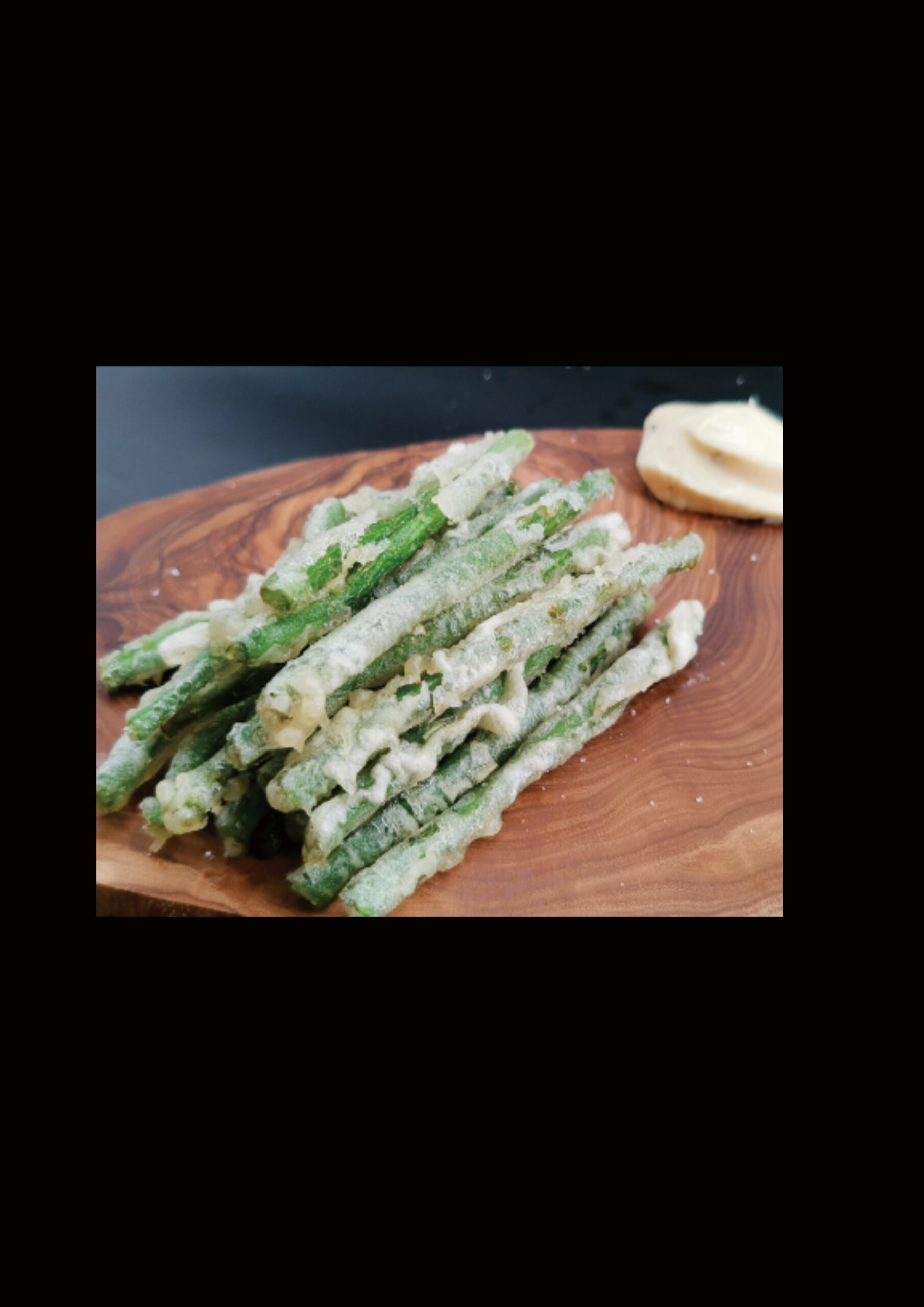 Green bean tempura sauce truffle Sushi Ruko Restaurant japonais