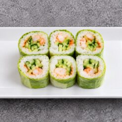 35. Spring rolls crevette épicée concombre