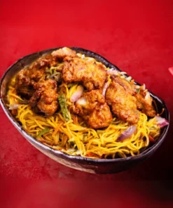 Gebakken Noedels met Gemarineerde Kip