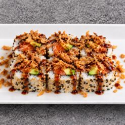 51. California rolls saumon avocat oignons frits