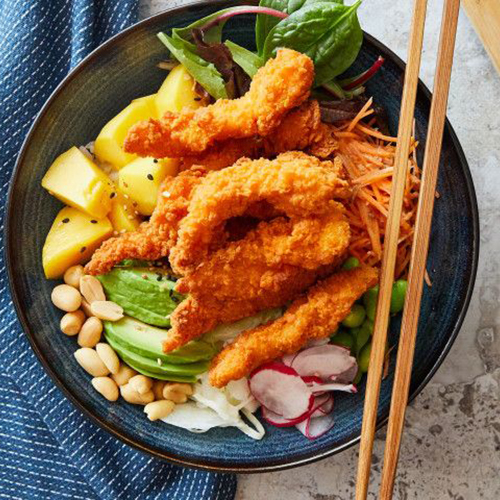 Poké bowl Riz-Poulet pané