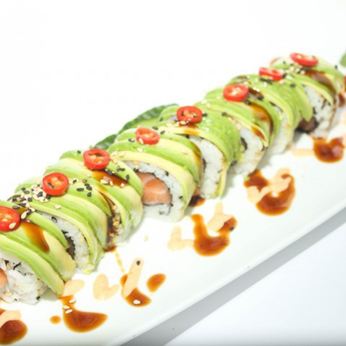 California roll rainbow saumon