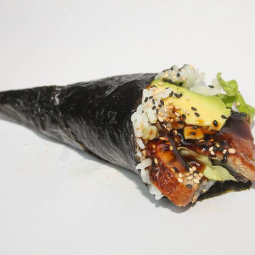Temaki anguille avocat