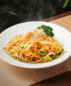 804. Nouilles sautées au scampis